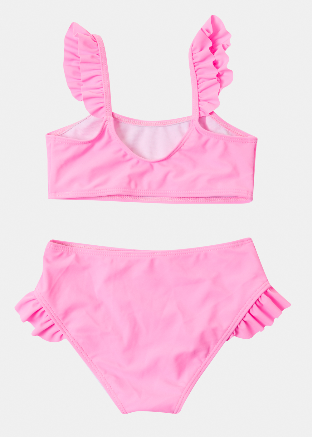 Girls Bikini Swimwear w/ Ruffles - Pink